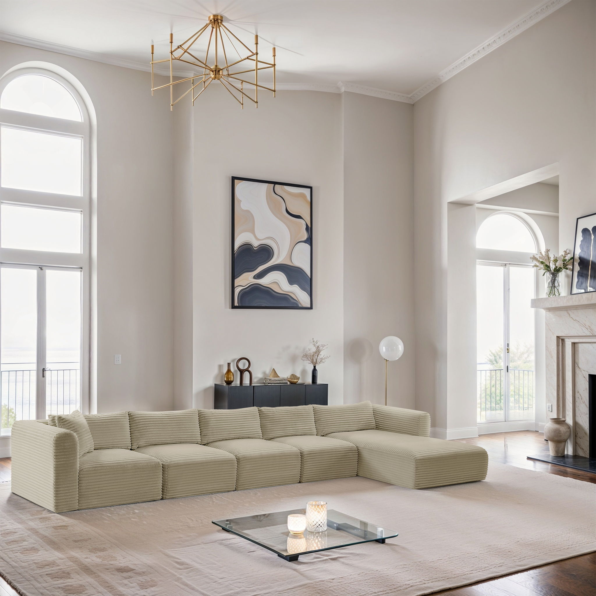 Shaggy - 5 Piece Modular Sectional With Chaise - Urban Living Furniture (Los Angeles, CA)