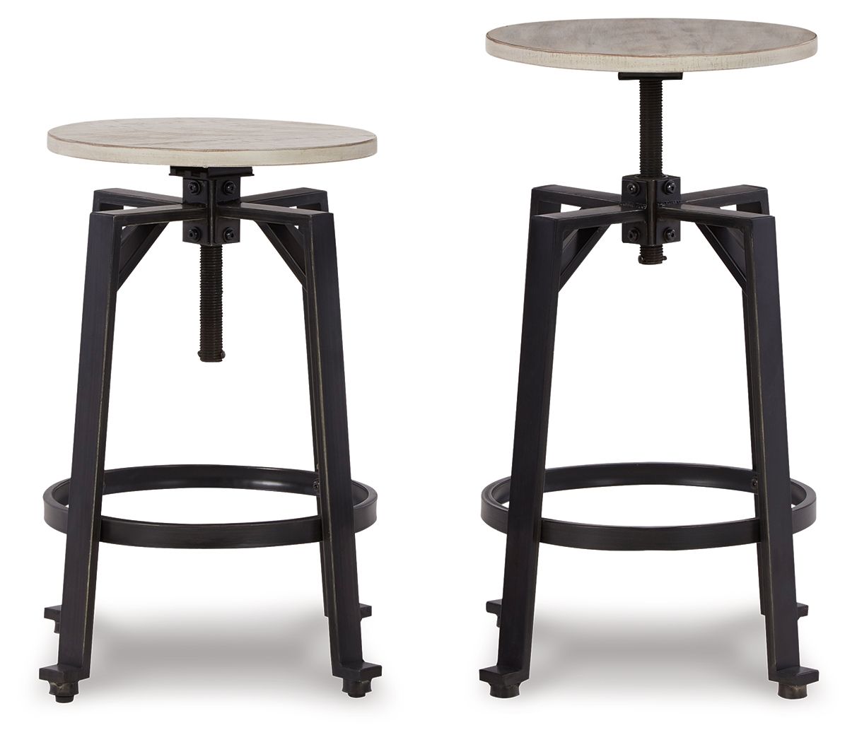 Karisslyn - Whitewash / Black - Swivel Stool (Set of 2) - Urban Living Furniture (Los Angeles, CA)