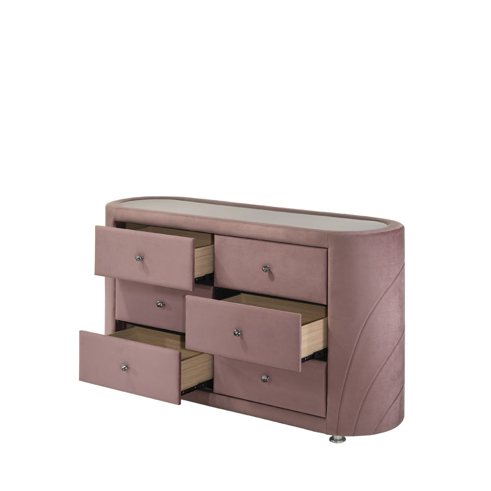 Salonia - Dresser - Pink Velvet - Urban Living Furniture (Los Angeles, CA)