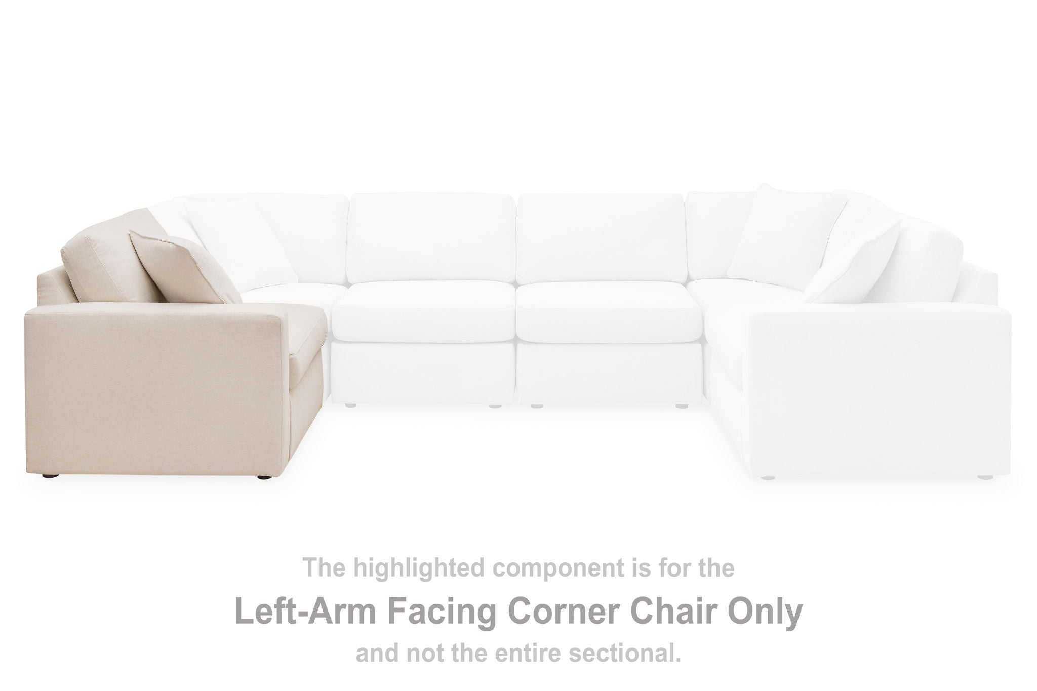 Modmax - Oyster - Laf Corner Chair - Urban Living Furniture (Los Angeles, CA)