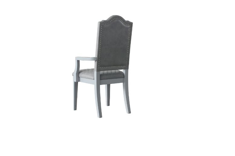 House - Marchese Chair (Set of 2) - Two Tone Gray Fabric & Pearl Gray Finish - Urban Living Furniture (Los Angeles, CA)