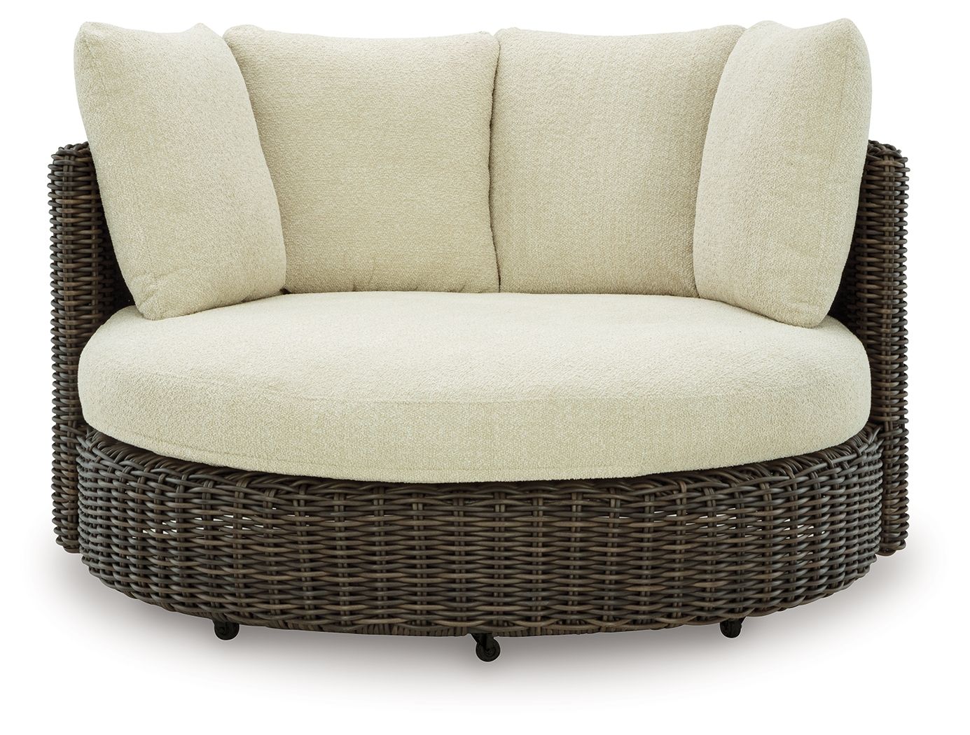 Kimora - Beige / Dark Brown - Swivel Lounge Chair With Cushion - Urban Living Furniture (Los Angeles, CA)
