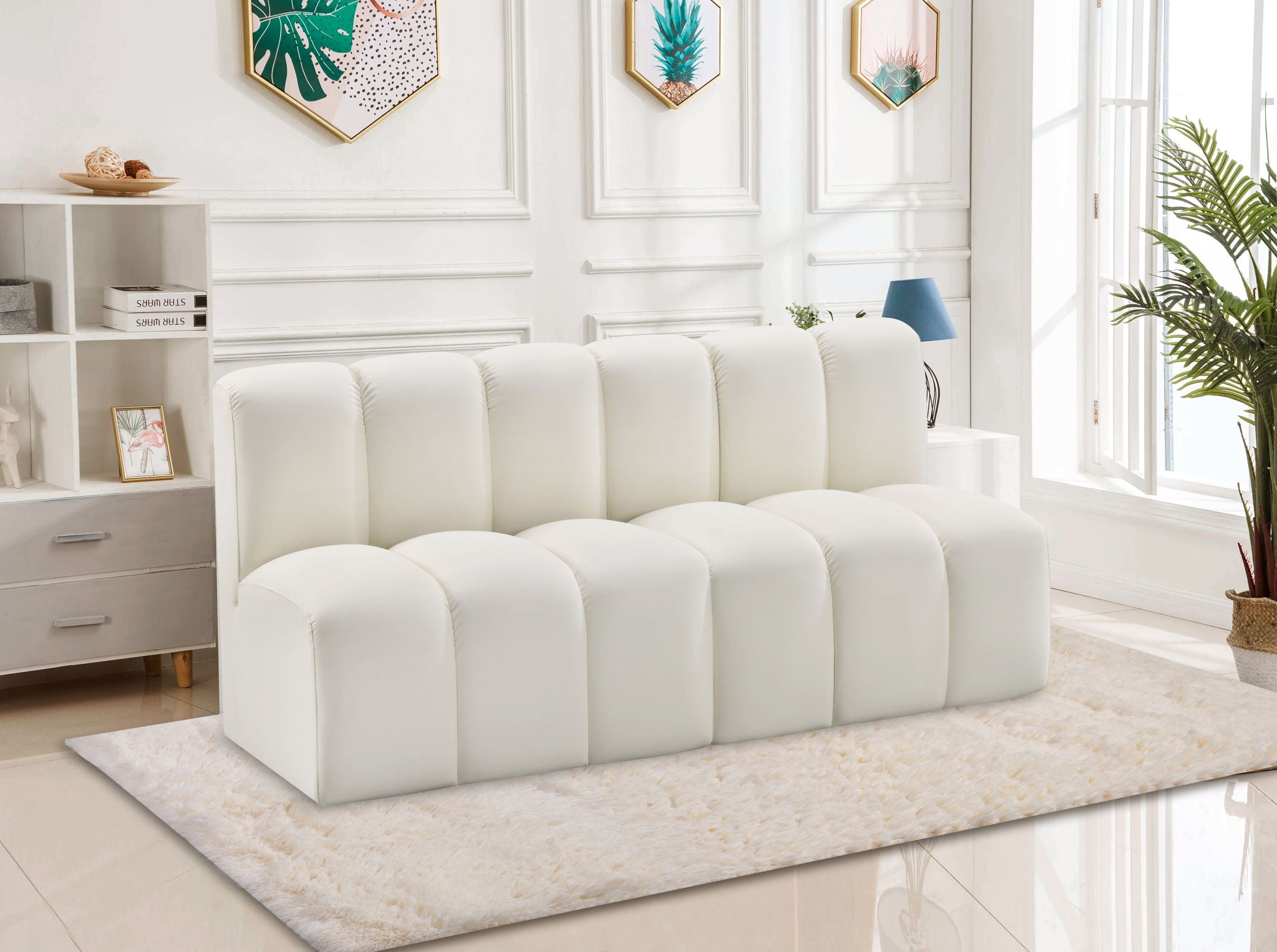 Arc - Faux Leather 2 Seats Modular Sofa - Urban Living Furniture (Los Angeles, CA)