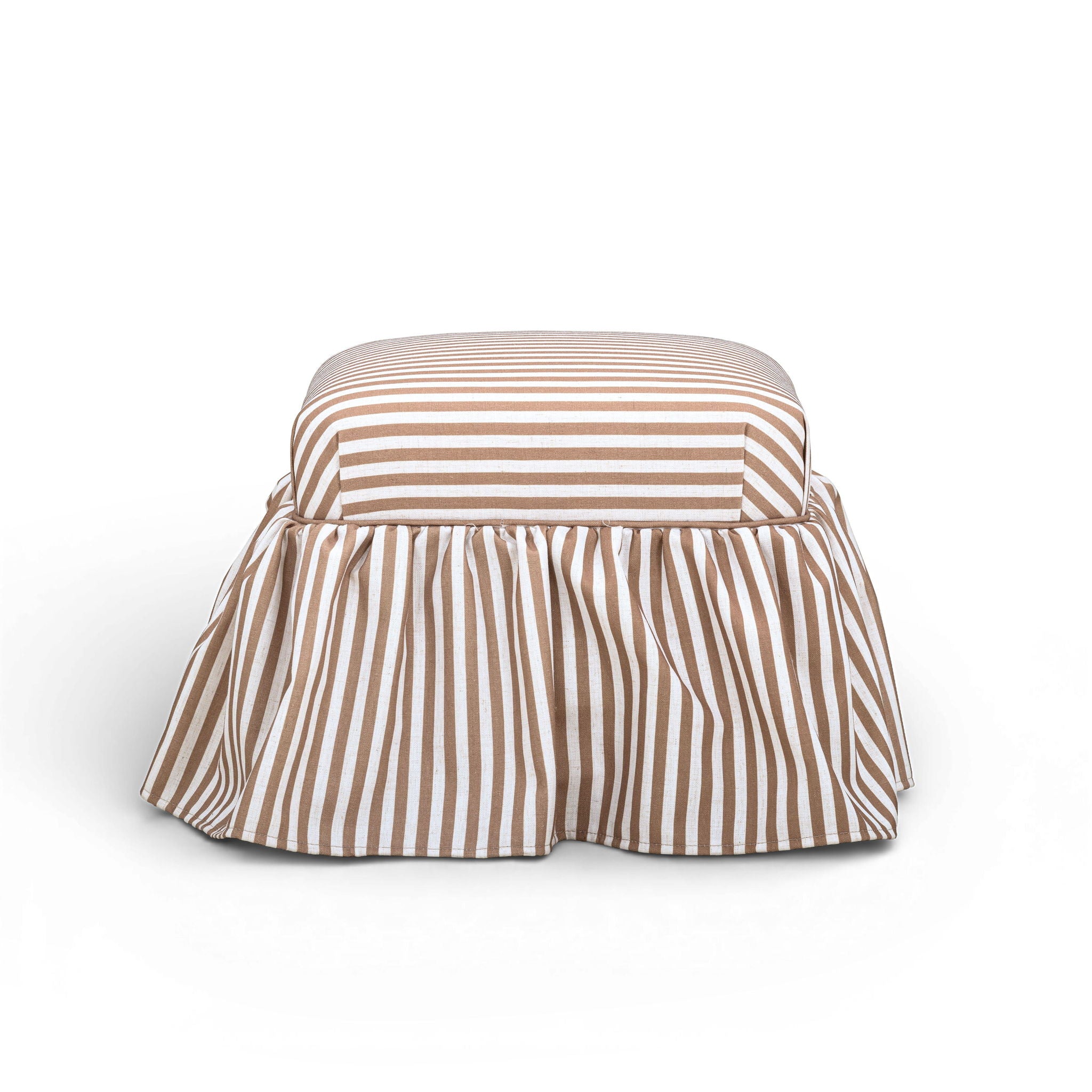 Gertrude - Striped Linen Ottoman - Urban Living Furniture (Los Angeles, CA)