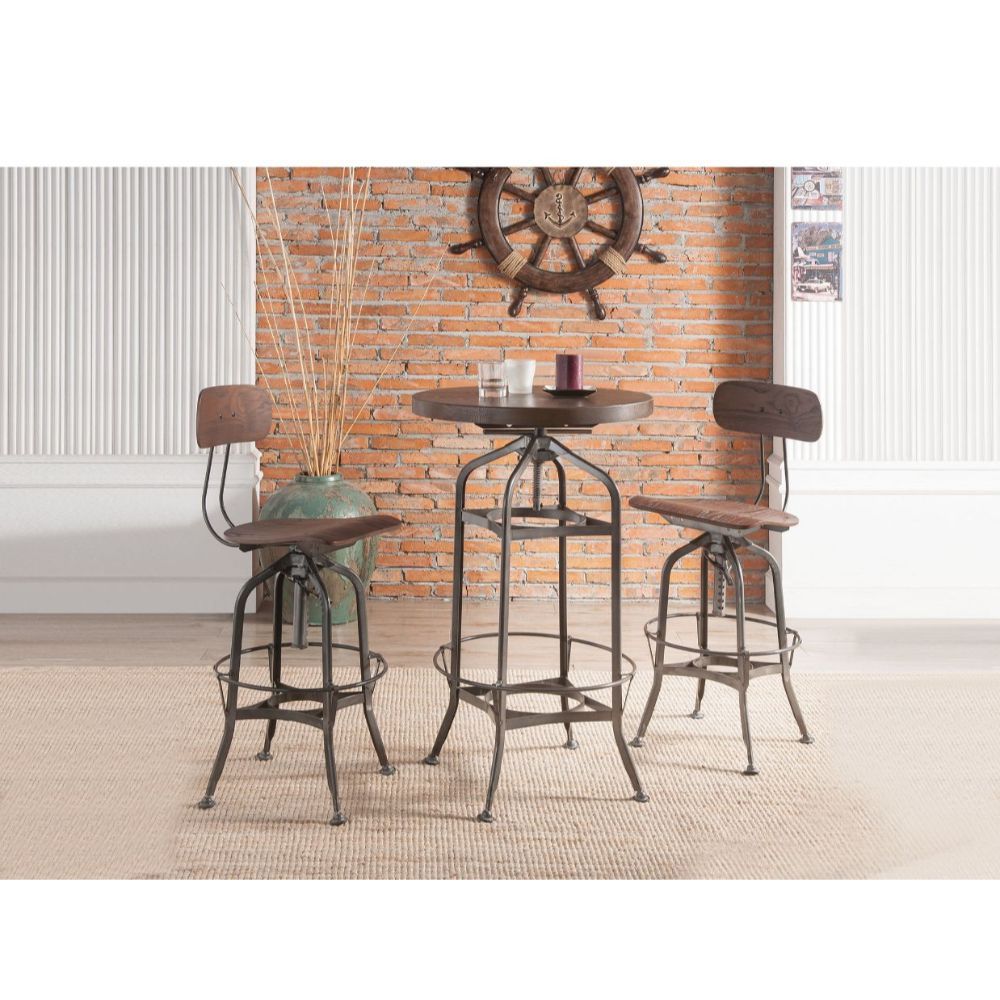 Kaeso - Bar Table - Walnut & Gunmetal - Urban Living Furniture (Los Angeles, CA)