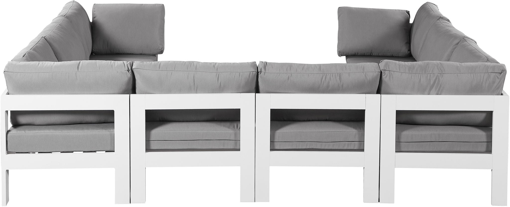 Nizuc - Outdoor Patio 8 Piece Modular Sectional With White Frame - Urban Living Furniture (Los Angeles, CA)