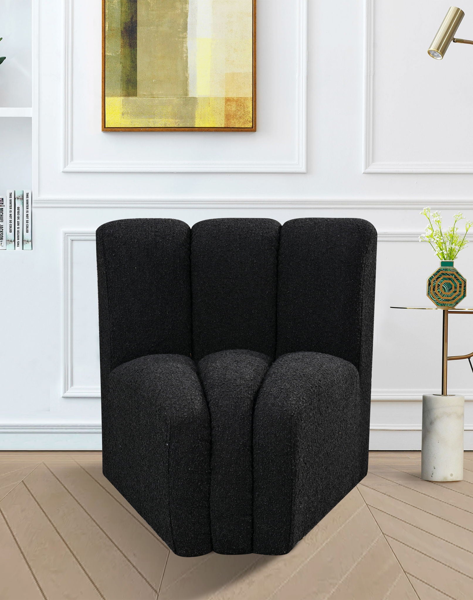 Arc - Boucle Fabric Curved Corner Chair - Urban Living Furniture (Los Angeles, CA)