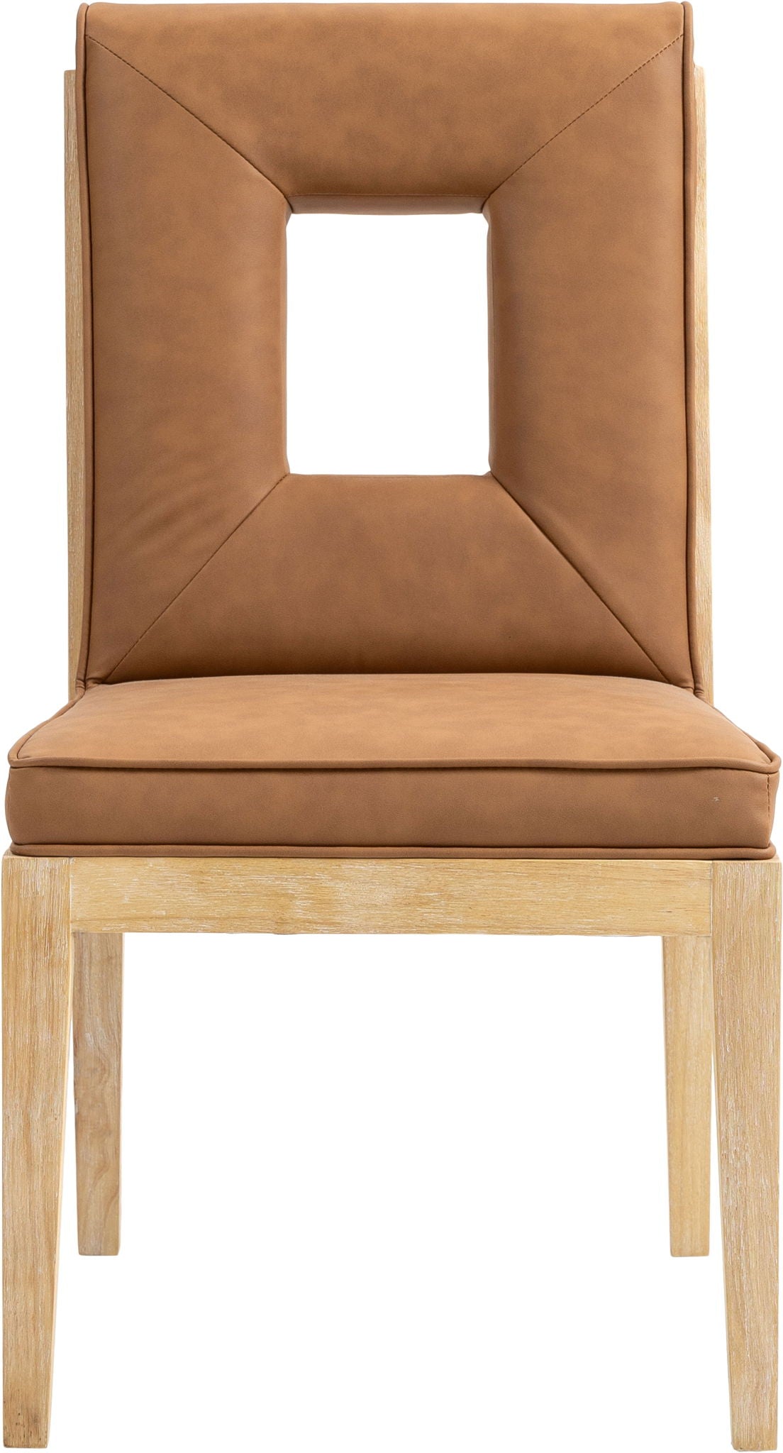 Gwendolyn - Faux Leather Dining Side Chair With Natural Frame (Set of 2) - Urban Living Furniture (Los Angeles, CA)