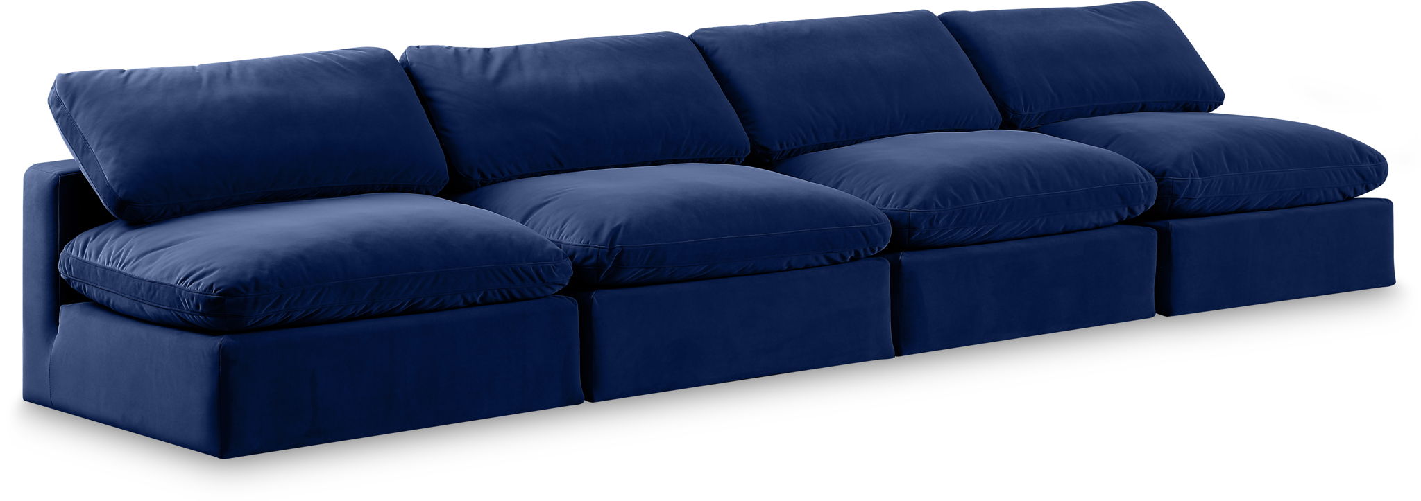 Comfy - Velvet Modular Armless Sofa 4 Seats - Urban Living Furniture (Los Angeles, CA)