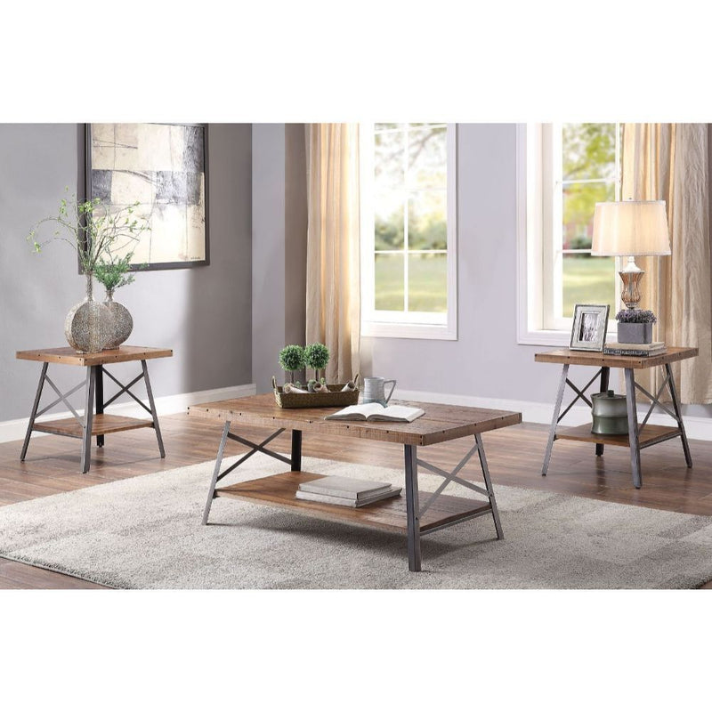 Ikram - Coffee Table - Weathered Oak & Sandy Black - Urban Living Furniture (Los Angeles, CA)