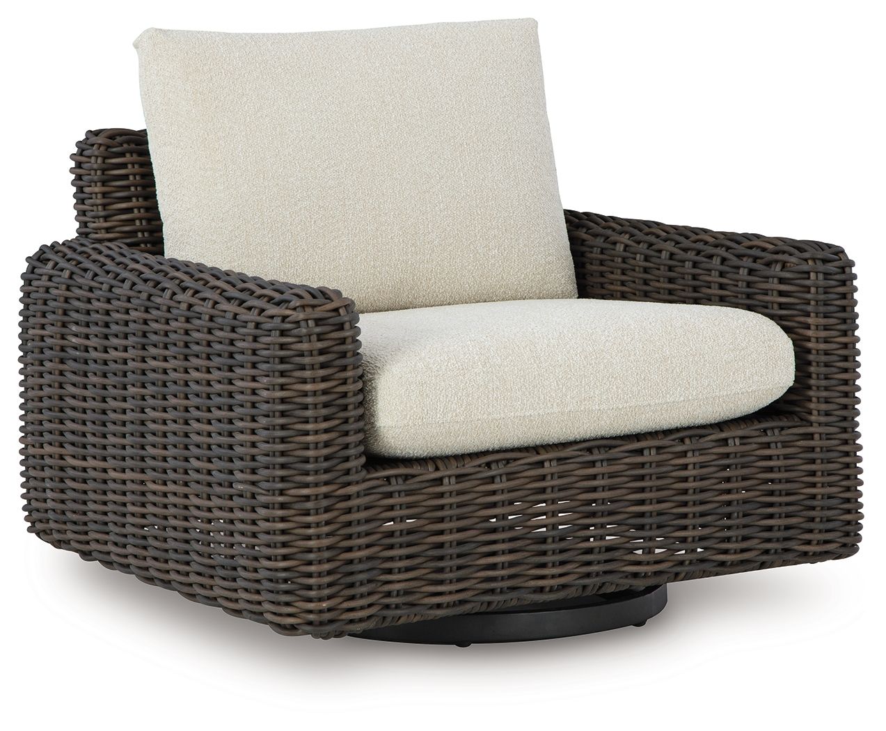 Kimora - Beige / Dark Brown - Swivel Glider Lounge With Cushion - Urban Living Furniture (Los Angeles, CA)