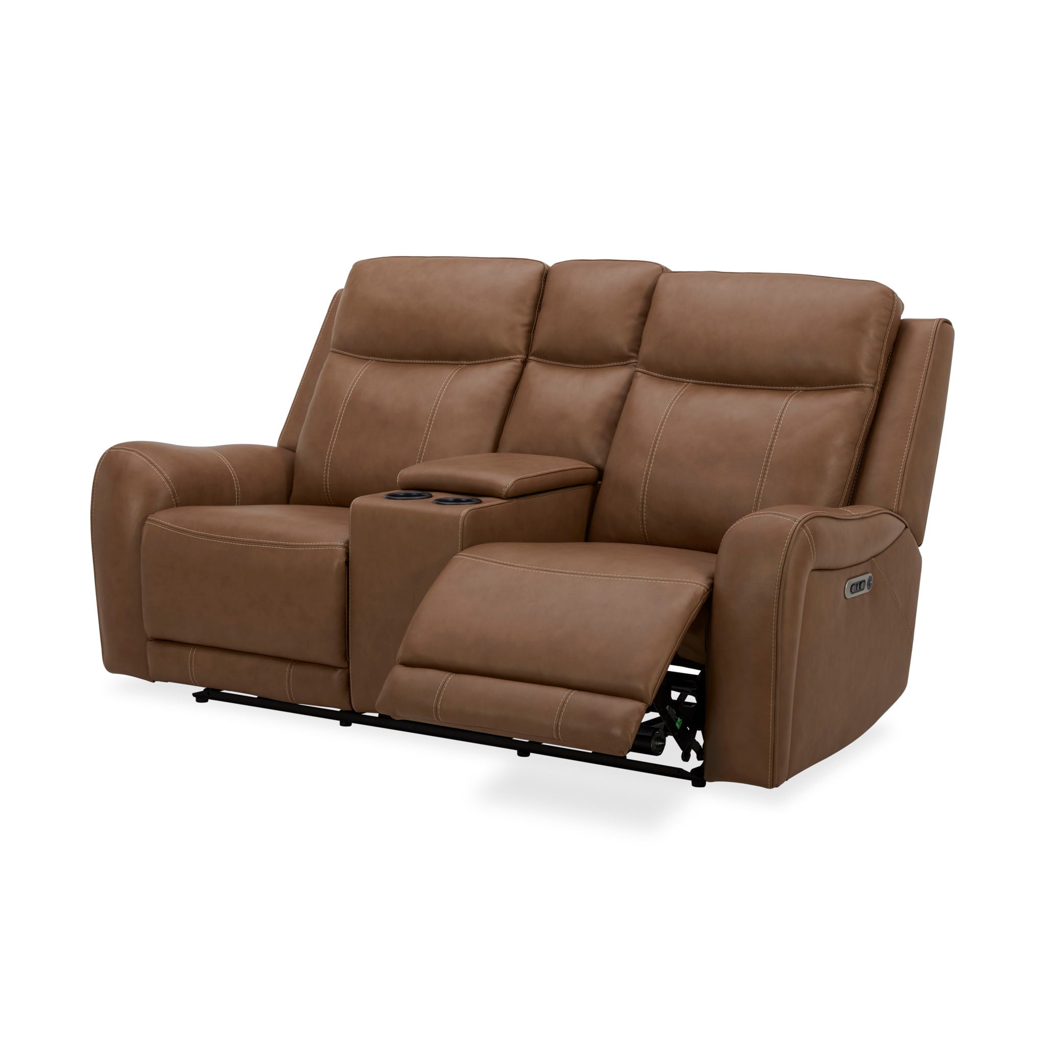 Haywood - Power Console Loveseat - Butternut - Urban Living Furniture (Los Angeles, CA)