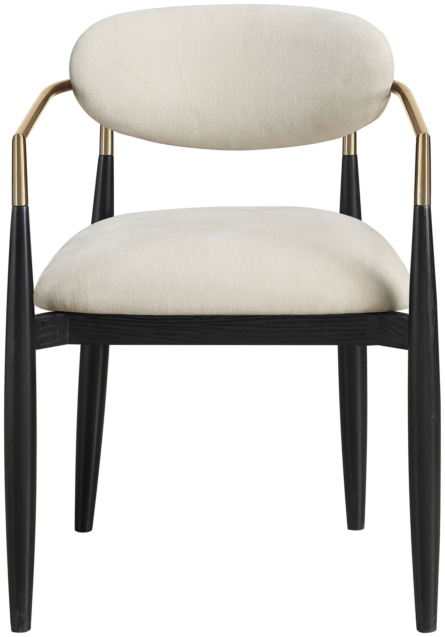 Riccio - Fabric Dining Arm Chair (Set of 2) - Black And Gold Frame - Urban Living Furniture (Los Angeles, CA)