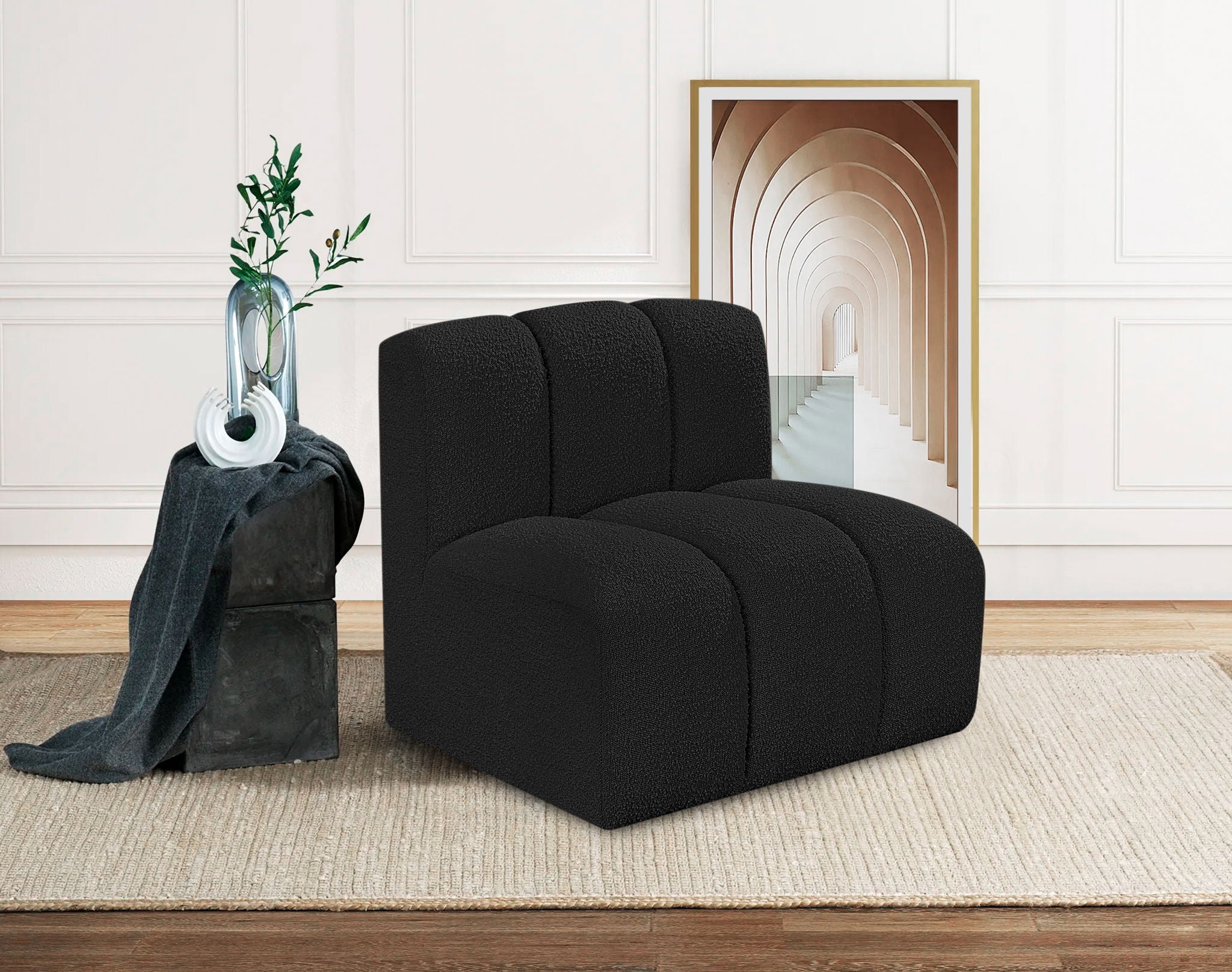 Arc - Boucle Fabric Straight Chair - Urban Living Furniture (Los Angeles, CA)