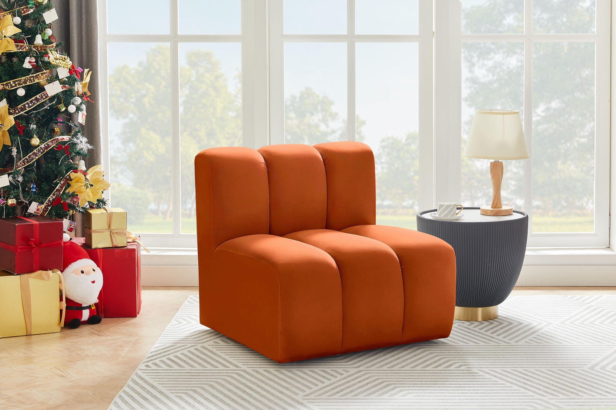 Arc - Velvet Straight Chair