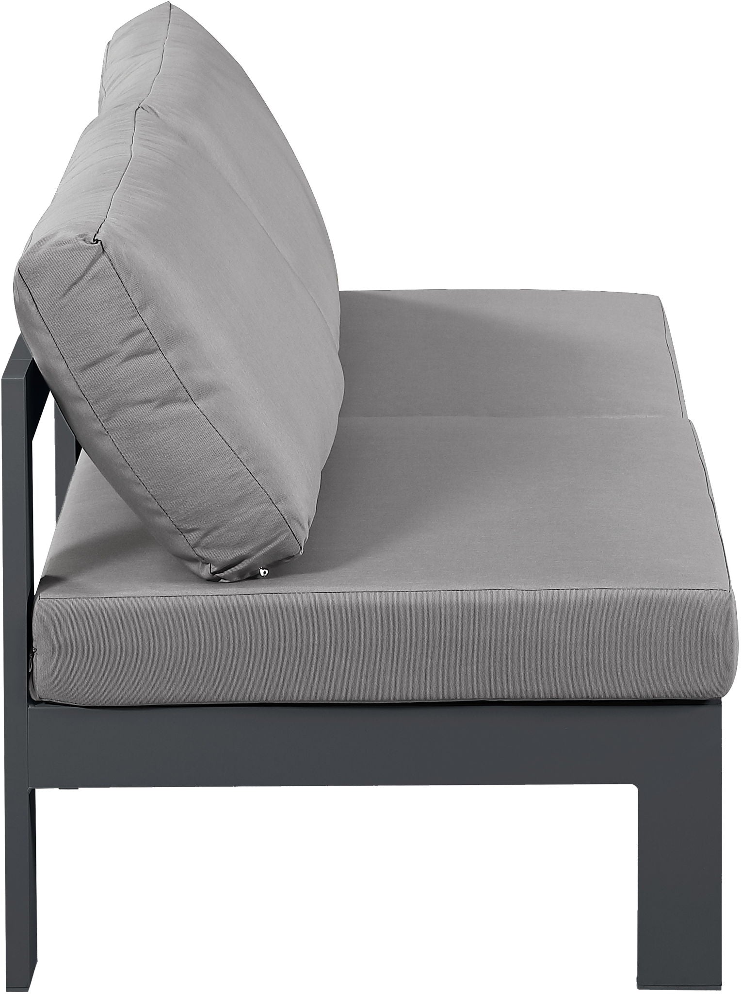 Nizuc - Outdoor Patio 2 Seat Armless Modular Sofa With Gray Frame - Urban Living Furniture (Los Angeles, CA)