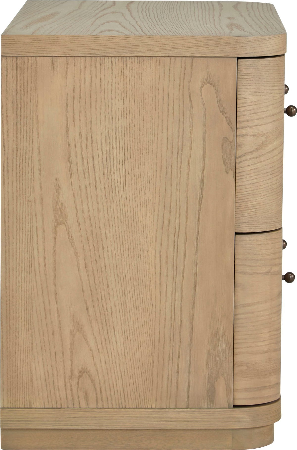 Penny - Two Drawer White Ash Nightstand - Buff Cream