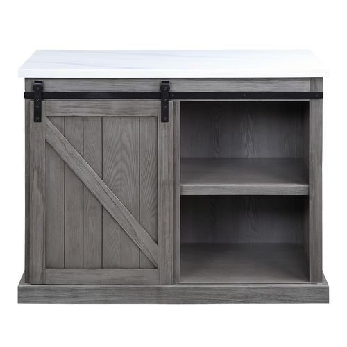 Gauri - Kitchen Island - Marble Top Top & Gray Oak - Urban Living Furniture (Los Angeles, CA)