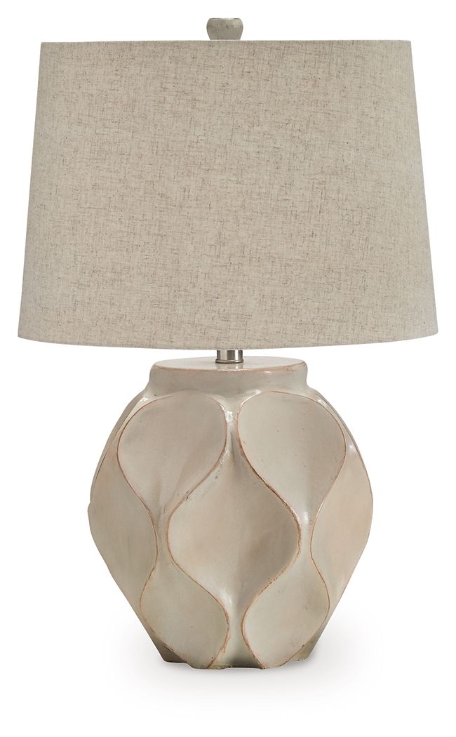 Edselham - Distressed Cream - Paper Table Lamp - Urban Living Furniture (Los Angeles, CA)