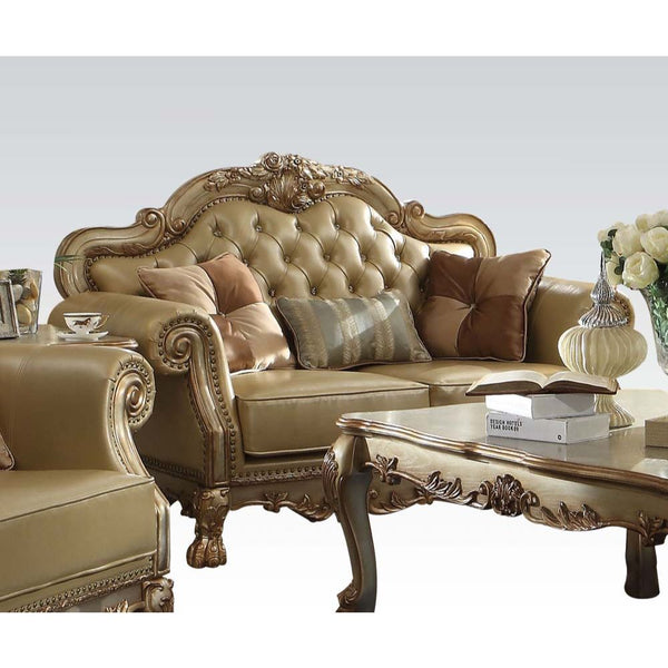 Dresden - Loveseat - Bone PU & Gold Patina - Urban Living Furniture (Los Angeles, CA)