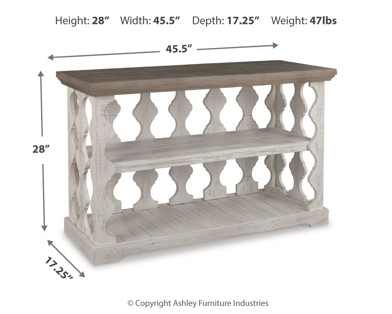Havalance - Console Sofa Table - Gray / White - Urban Living Furniture (Los Angeles, CA)