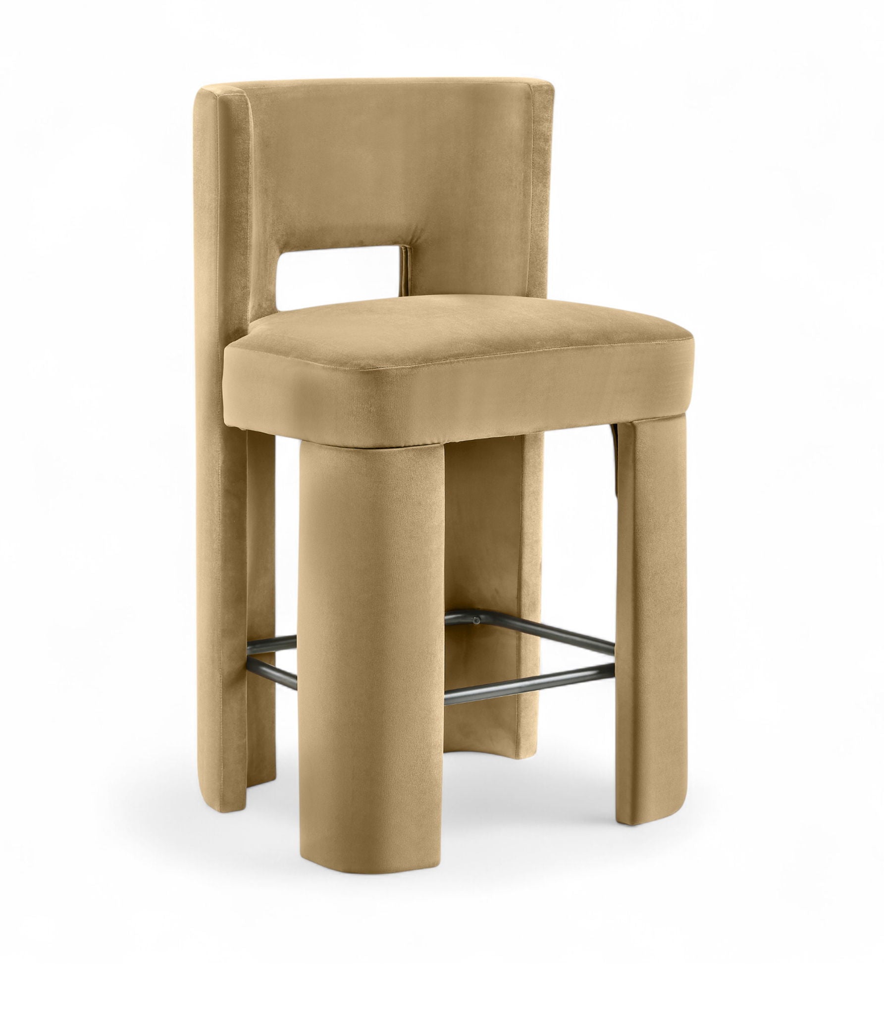 Zuno - Velvet Performance Fabric Upholstered Counter Stool (Set of 2) - Urban Living Furniture (Los Angeles, CA)