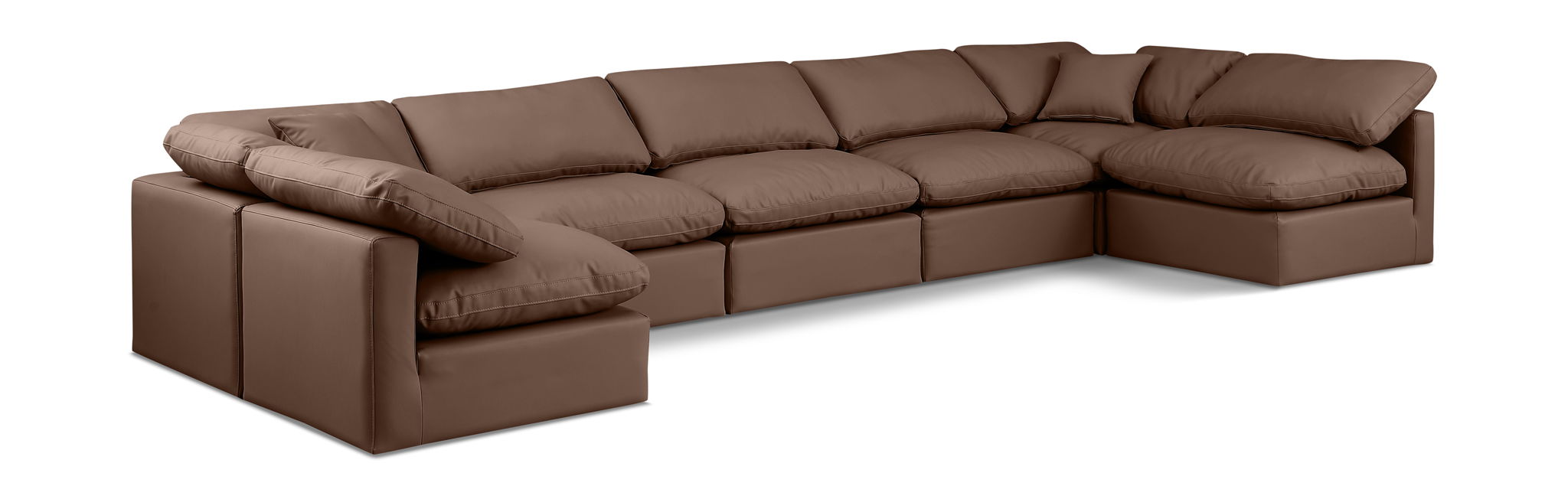 Indulge - Faux Leather 7 Piece Modular U-Shaped Sectional - Urban Living Furniture (Los Angeles, CA)