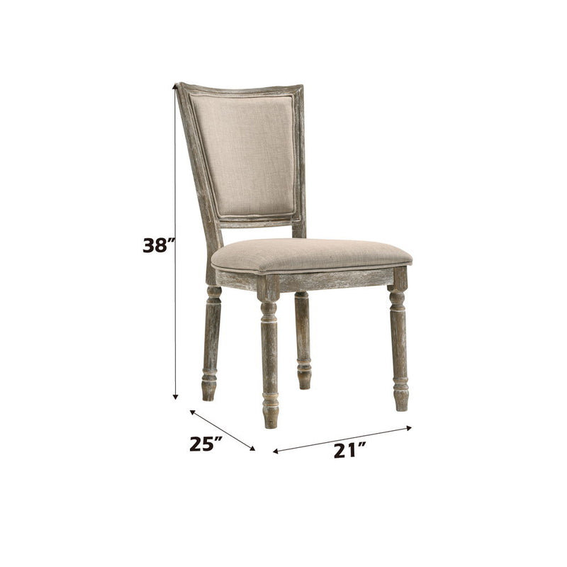 Gabrian - Side Chair (Set of 2) - Fabric & Reclaimed Gray - Urban Living Furniture (Los Angeles, CA)
