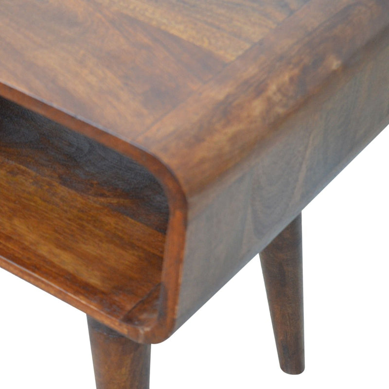 Minimalist Open Curved Nightstand