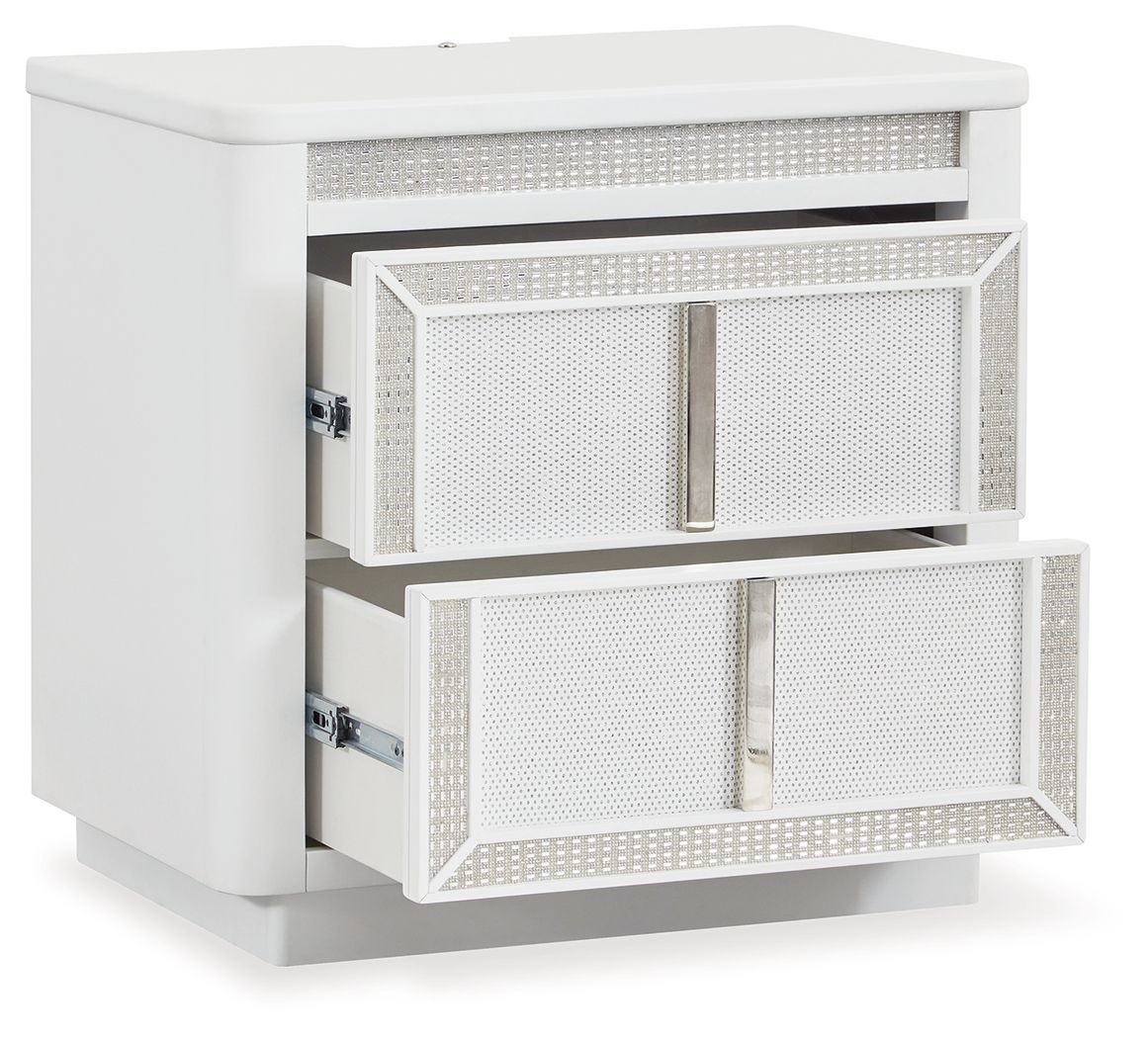 Chalanna - White - Two Drawer Night Stand - Urban Living Furniture (Los Angeles, CA)