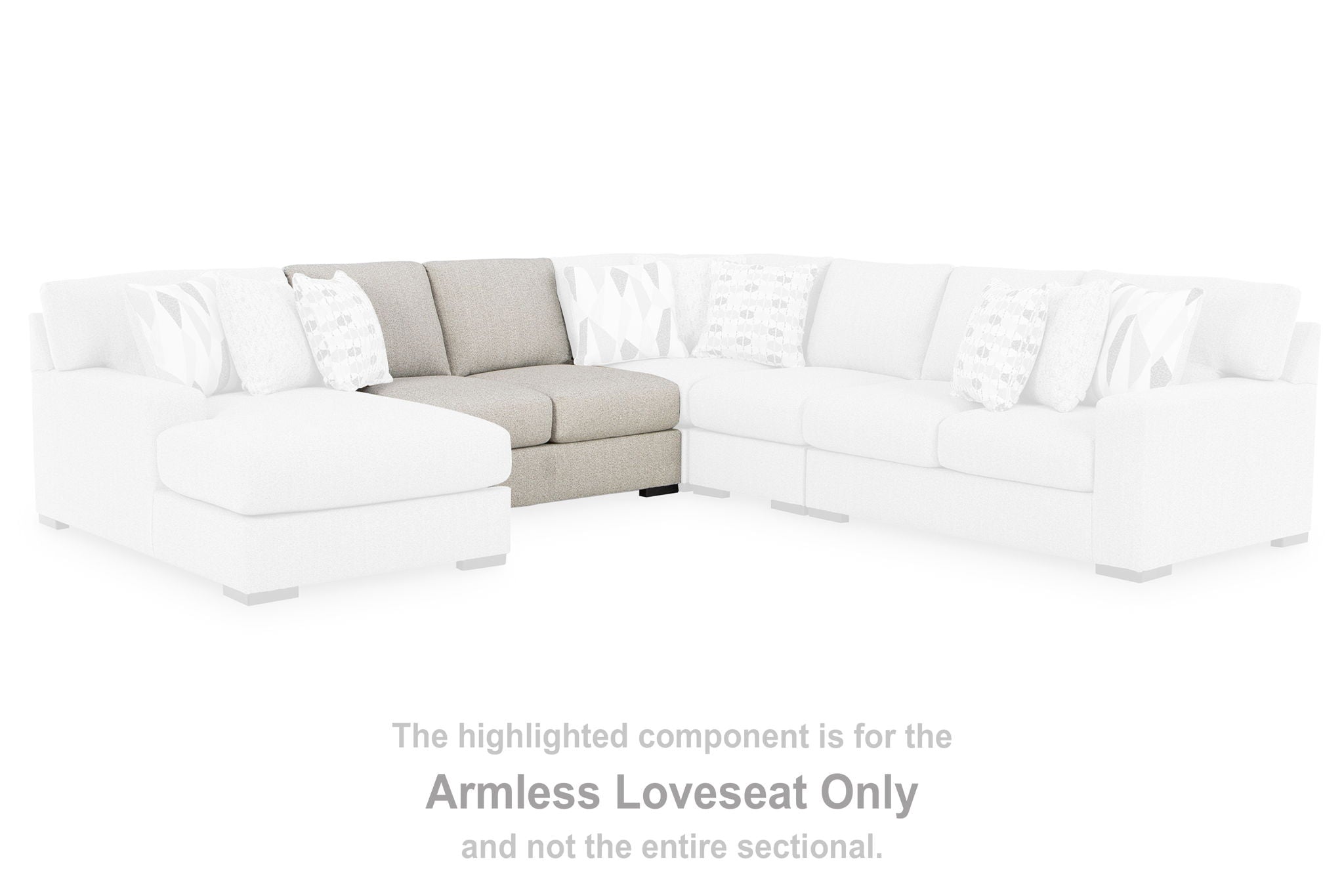 LaureLGrove - Pebble - Armless Loveseat - Urban Living Furniture (Los Angeles, CA)