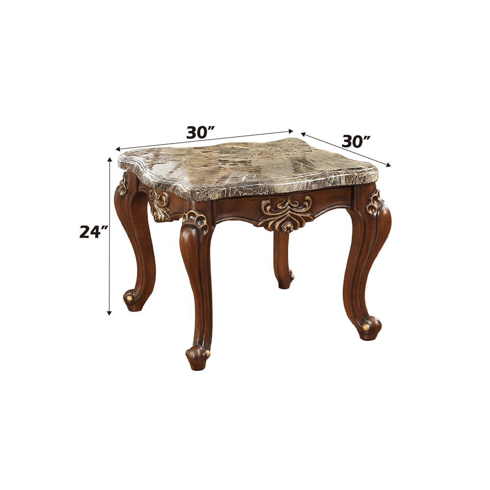 Shalisa - End Table - Marble Top & Walnut - Urban Living Furniture (Los Angeles, CA)