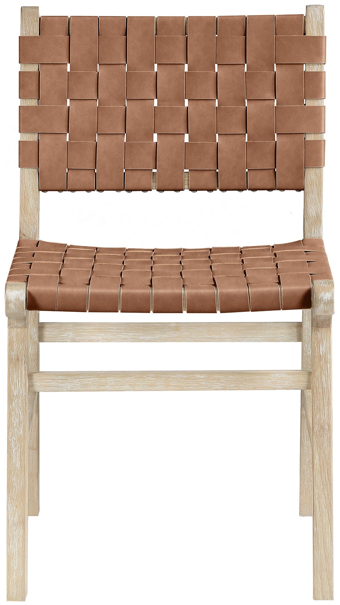 Entwine - Vegan Leather Upholstered Dining Chair - Painted Natural - Urban Living Furniture (Los Angeles, CA)