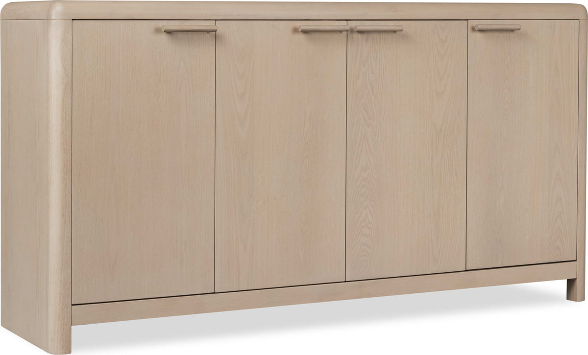 Liv - Four Door Ash Wood Sideboard - White Sand