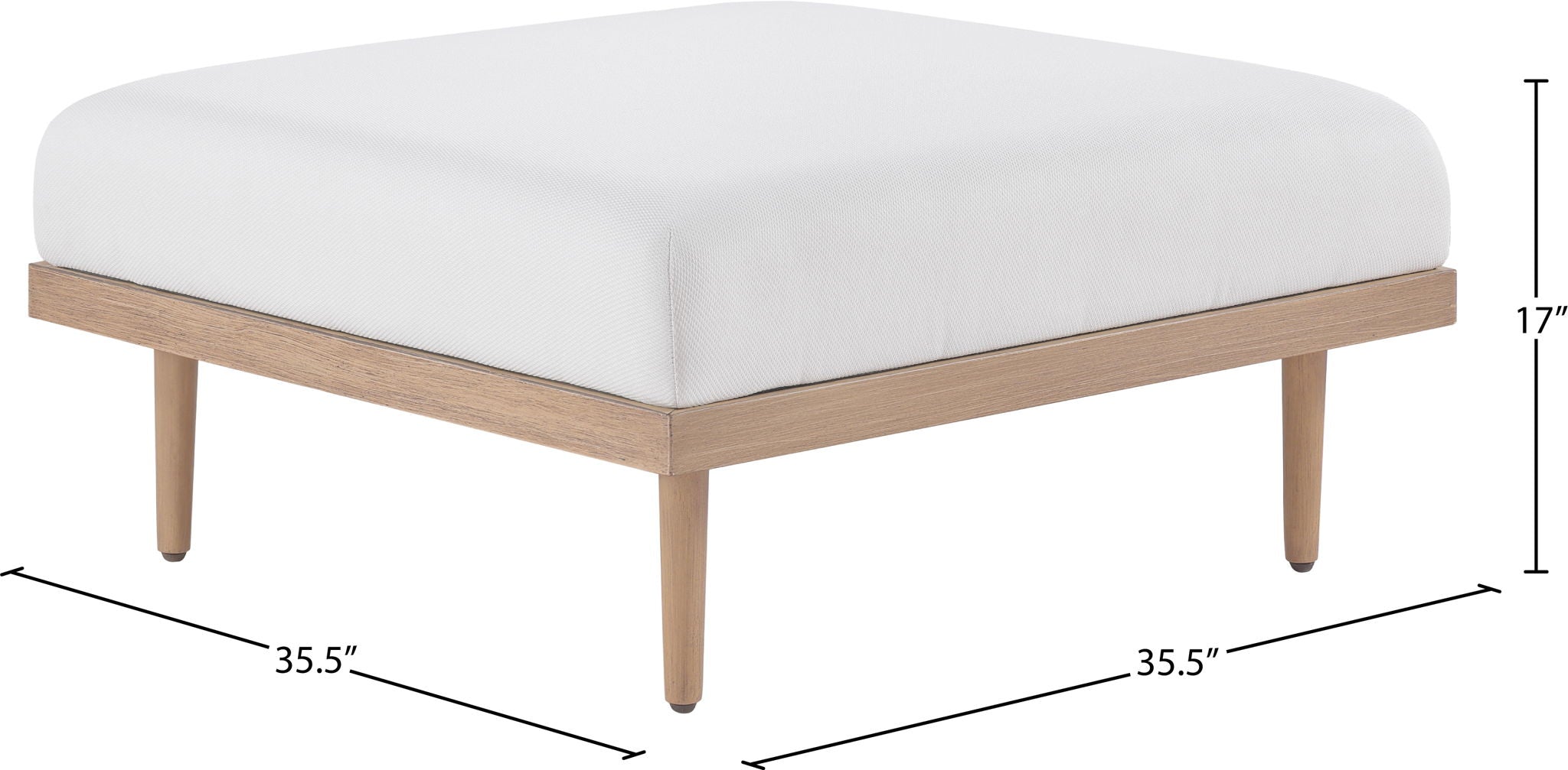 Laguna - Resilient Water Resistant Fabric Upholstered Outdoor Patio Modular Ottoman - Urban Living Furniture (Los Angeles, CA)
