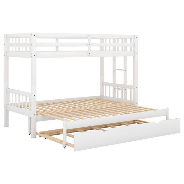 Twin Over Pull-Out Bunk Bed With Trundle