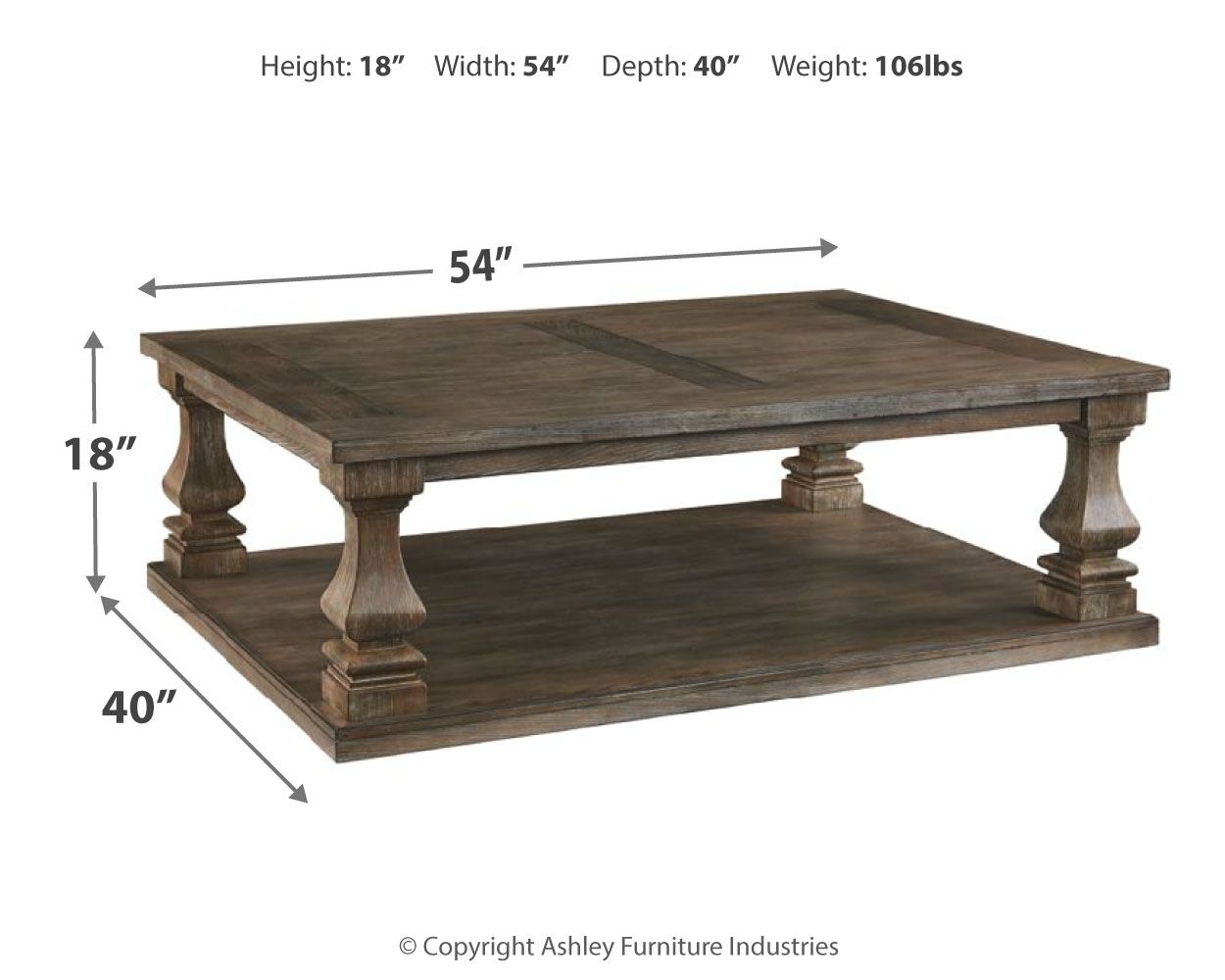 Johnelle - Gray - Rectangular Cocktail Table - Urban Living Furniture (Los Angeles, CA)