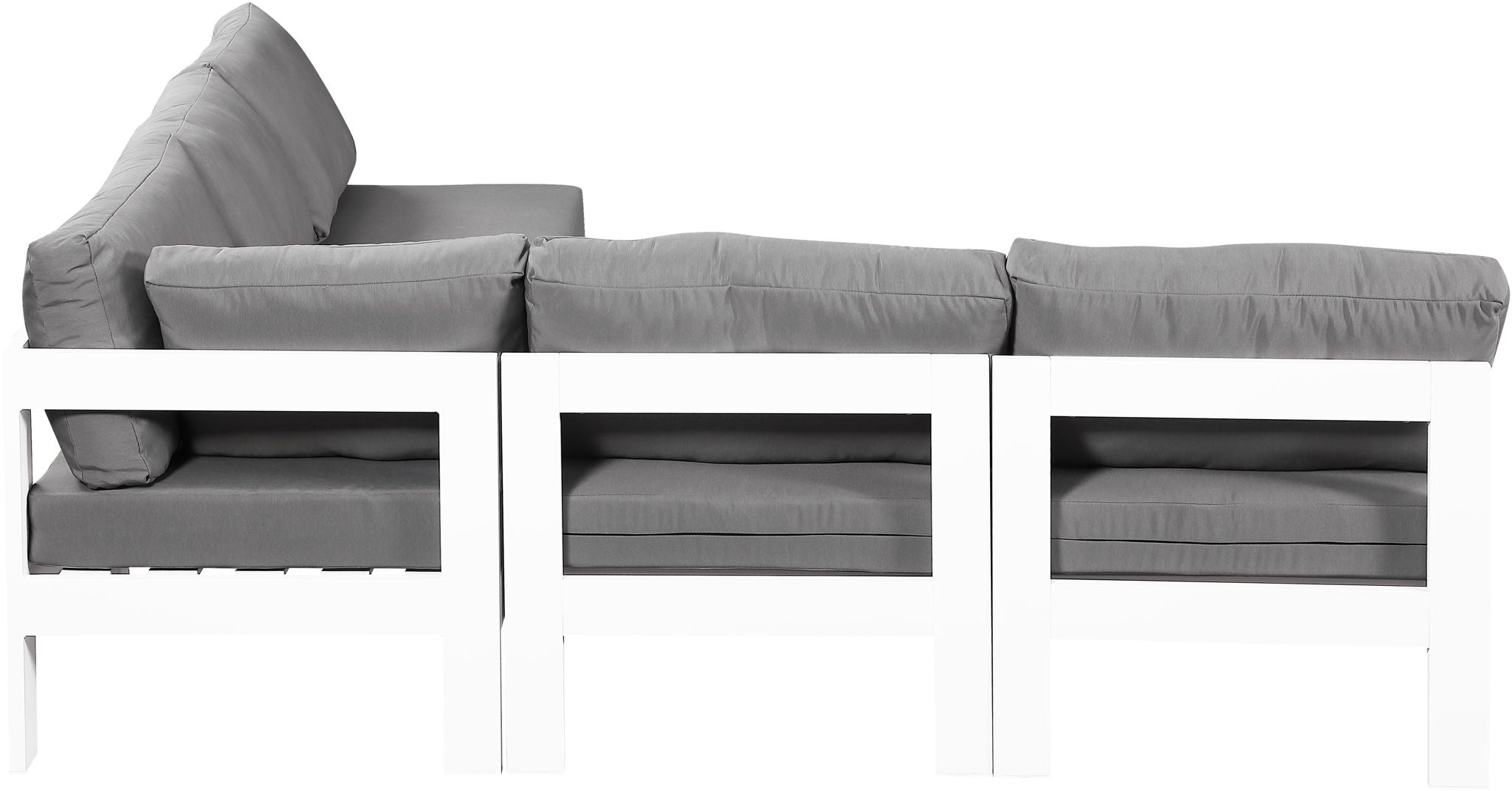 Nizuc - Outdoor Patio 5 Piece Modular Sectional With White Frame - Urban Living Furniture (Los Angeles, CA)