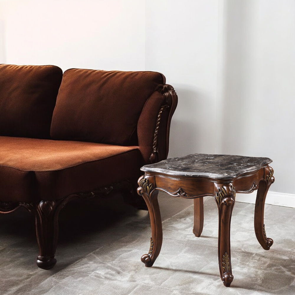 Miyeon - End Table - Marble Top & Cherry - Urban Living Furniture (Los Angeles, CA)
