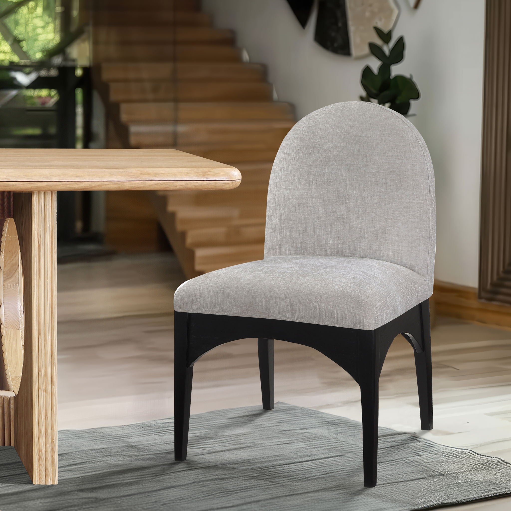 Waldorf - Chenille Dining Side Chair With Black Legs - Urban Living Furniture (Los Angeles, CA)