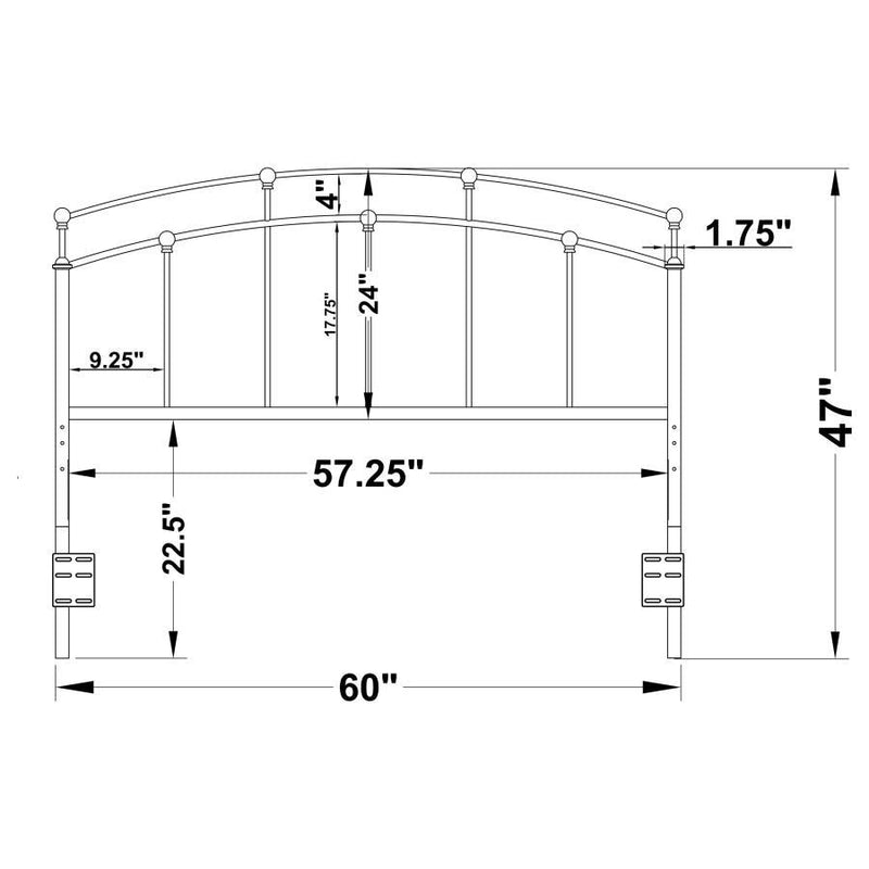 Bryant - Metal Queen Or Full Open Frame Headboard - Black