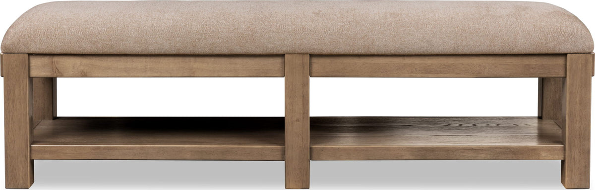 Roycroft - Wooden / Upholstered Bench - Harvest Wood