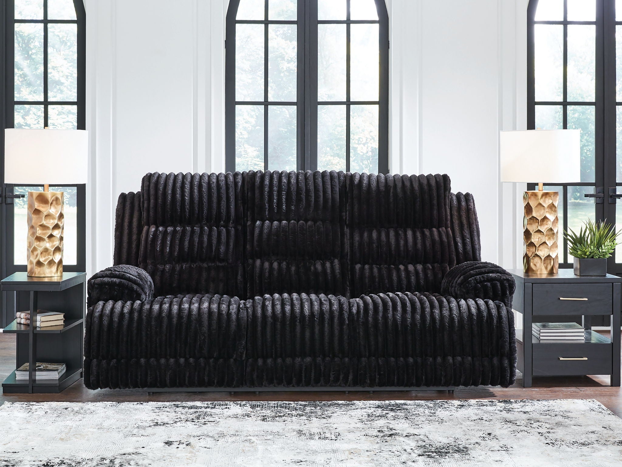 Rhine Falls - Onyx - Reclining Power Sofa With Drop Down Table - Urban Living Furniture (Los Angeles, CA)