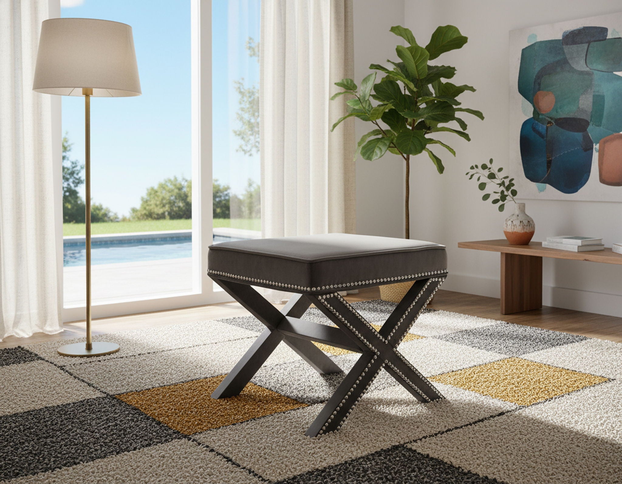 Nixon - Bench Ottoman - Urban Living Furniture (Los Angeles, CA)