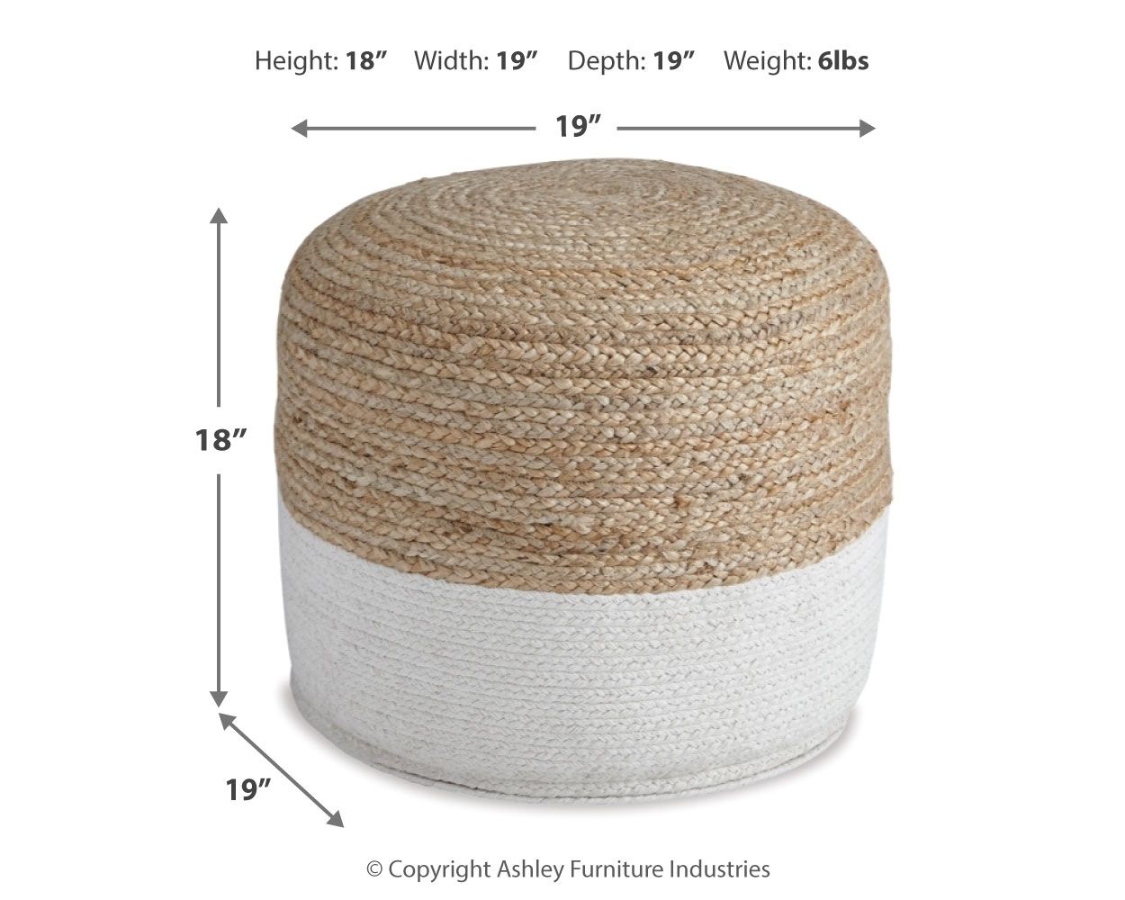Sweed Valley - Round - Pouf - Urban Living Furniture (Los Angeles, CA)