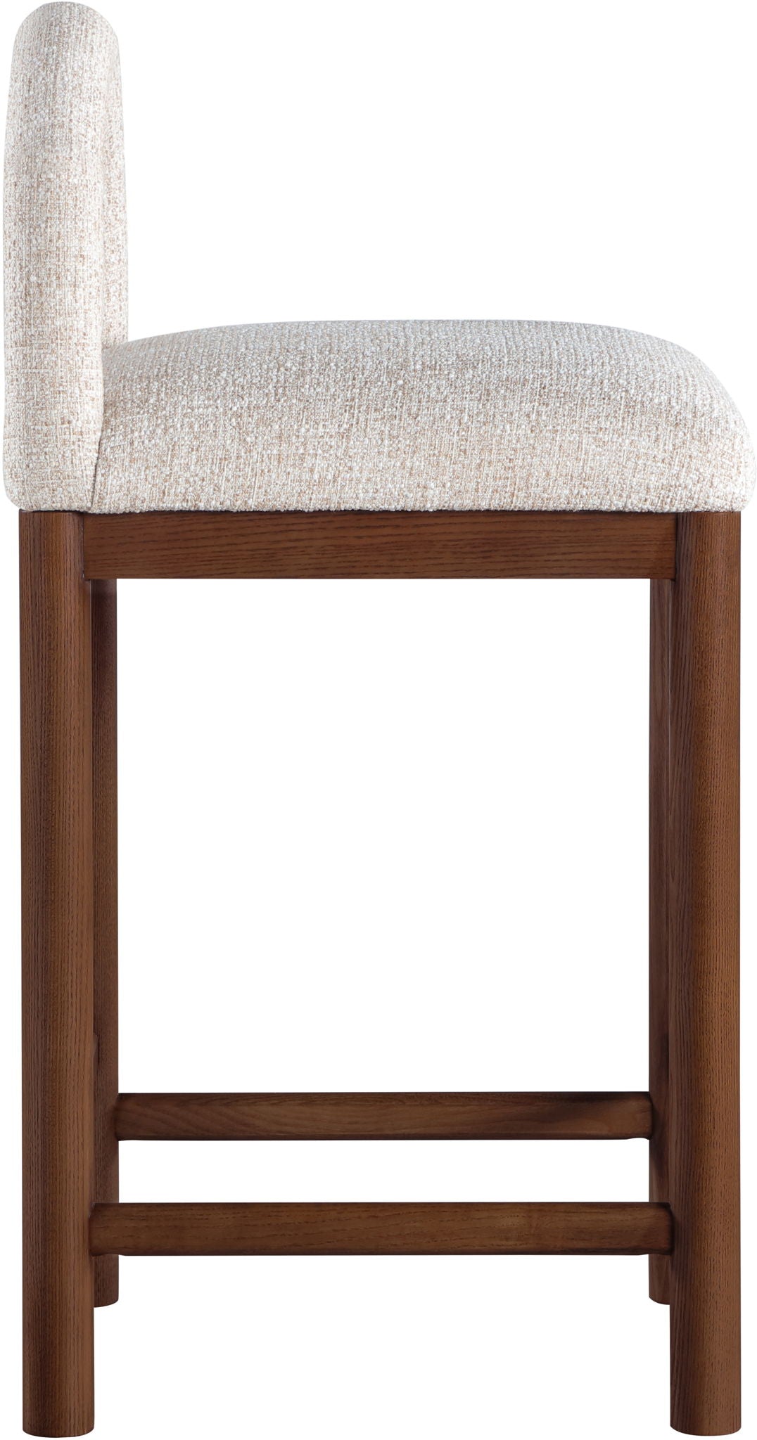 Conrad - Linen Counter Stool With Brown Legs - Urban Living Furniture (Los Angeles, CA)
