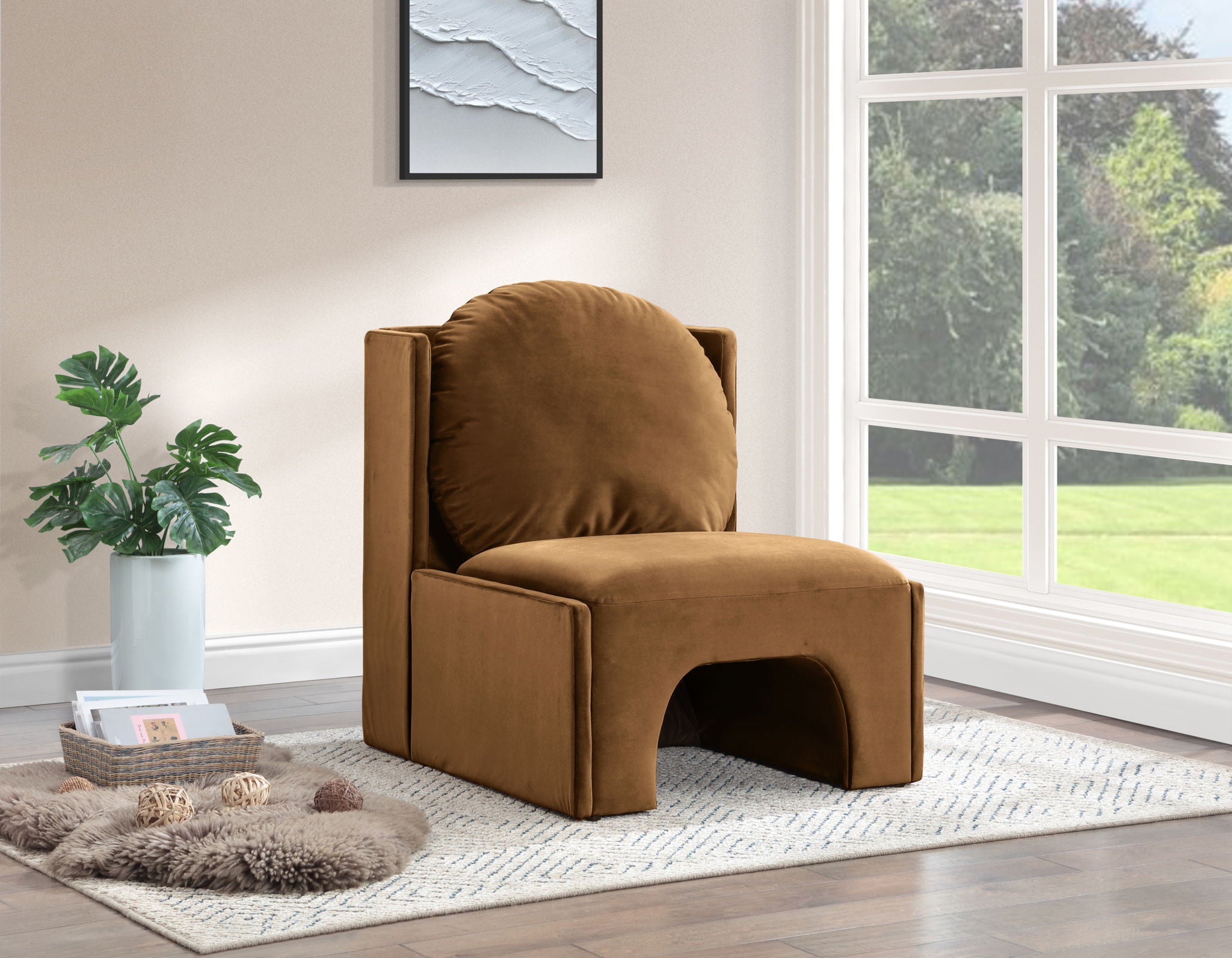 Sigma - Velvet Accent Chair - Urban Living Furniture (Los Angeles, CA)