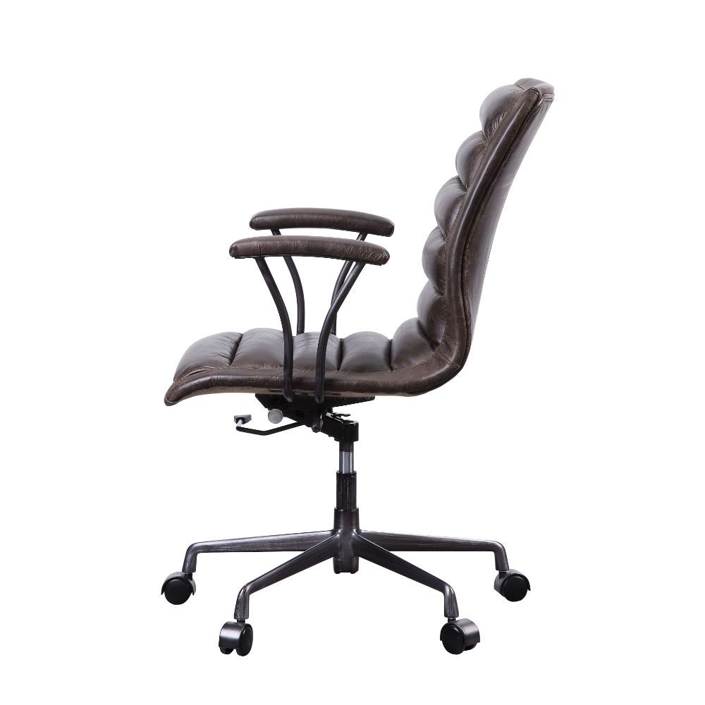 Zooey - Office Chair - Distress Chocolate Top Grain Leather - Urban Living Furniture (Los Angeles, CA)