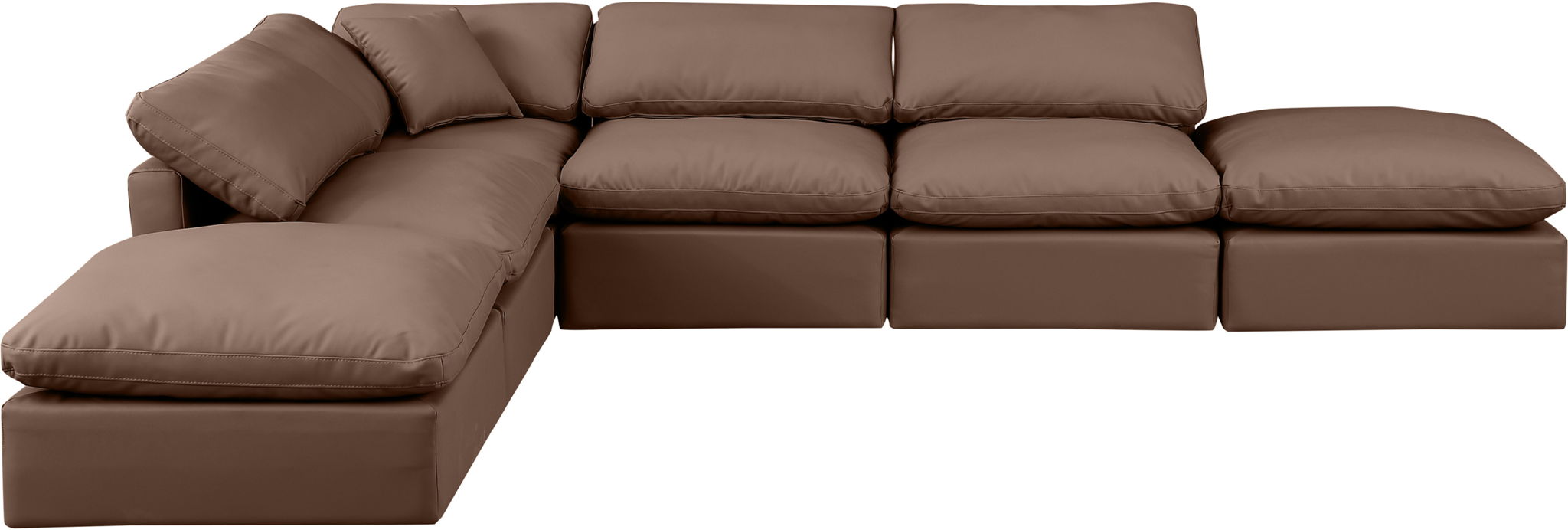 Indulge - Faux Leather 6 Piece Modular Armless Sectional - Urban Living Furniture (Los Angeles, CA)