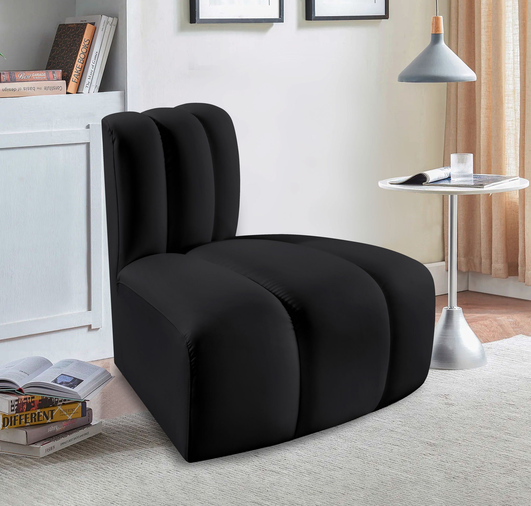 Arc - Faux Leather Reverse Corner Chair - Urban Living Furniture (Los Angeles, CA)